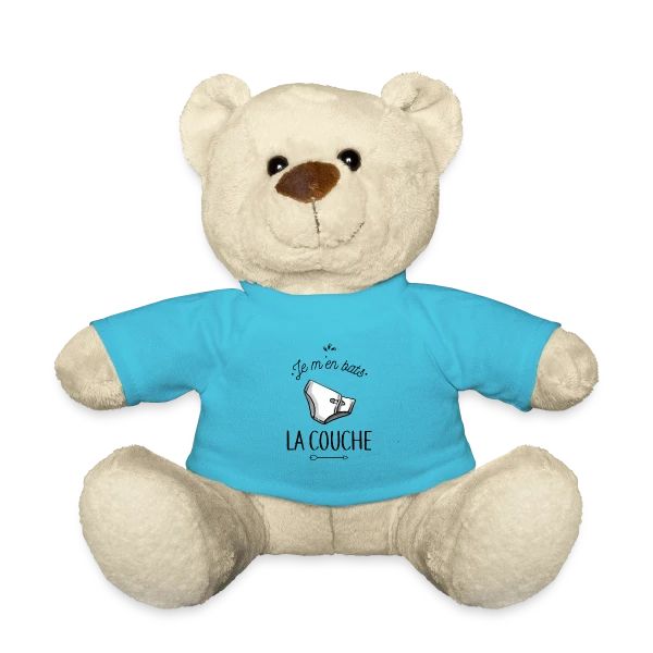 Maquette de Nounours en Peluche - Je m'en Bats la Couche : Humour & Décontraction à personnaliser