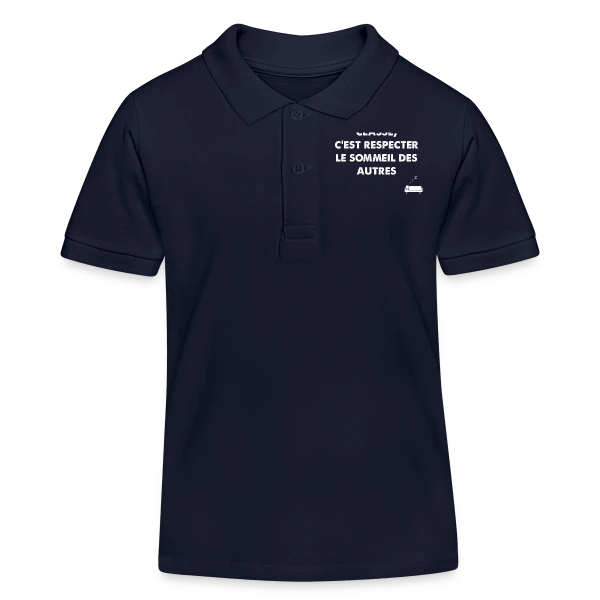 Citation Fun Zzz sur Polo enfant bio Stanley/Stella