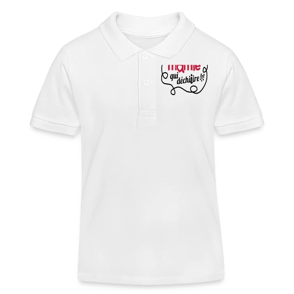 'Ma Mamie Déchire !' : Cadeau Original pour Super Grand-mère sur Polo enfant bio Stanley/Stella