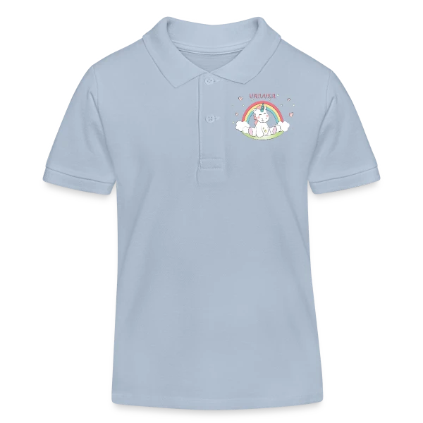 Licorne Arc-en-ciel sur Polo enfant bio Stanley/Stella