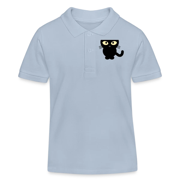 Chat Noir Mystérieux sur Polo enfant bio Stanley/Stella