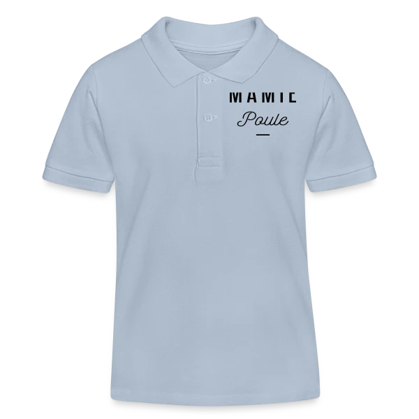 Super Mamie Poule sur Polo enfant bio Stanley/Stella