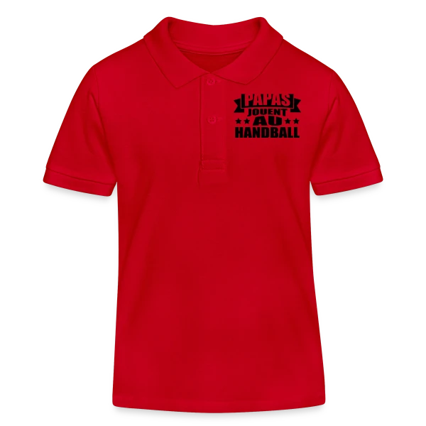 Papa Handball : Le Super Papa des Terrains sur Polo enfant bio Stanley/Stella