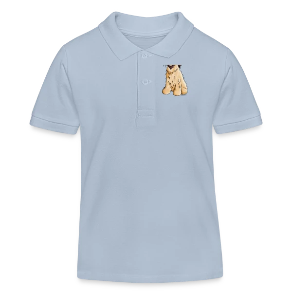 Briard Chien de Berger - Style Cartoon sur Polo enfant bio Stanley/Stella