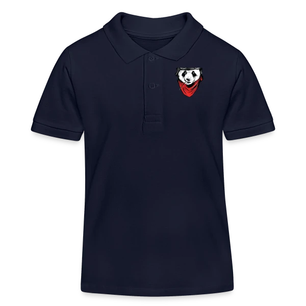 Panda Pilote Rebelle sur Polo enfant bio Stanley/Stella