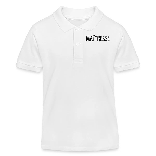 Appelez-moi Maîtresse sur Polo enfant bio Stanley/Stella