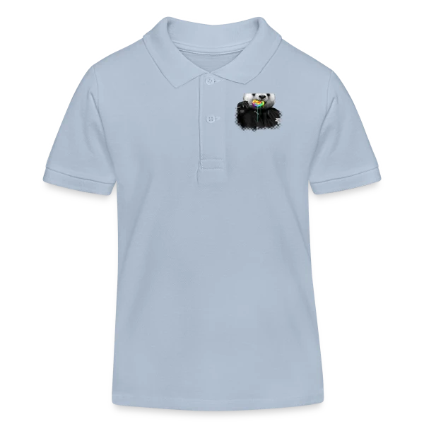 Panda Gourmand : Sucette Addict sur Polo enfant bio Stanley/Stella