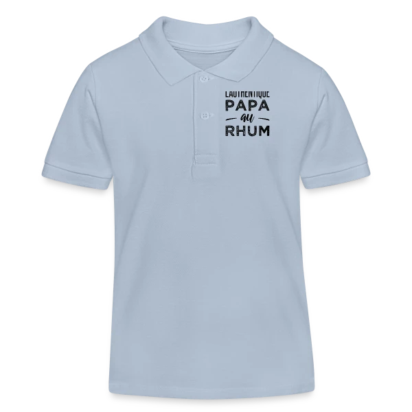 L'Authentique Papa au Rhum sur Polo enfant bio Stanley/Stella