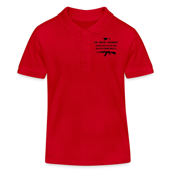 Humour Corse Arme sur Polo enfant bio Stanley/Stella