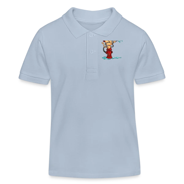 Le Chat Pompier Rigolo sur Polo enfant bio Stanley/Stella