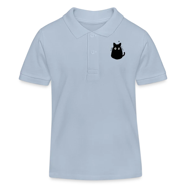 Chat Mew sur Polo enfant bio Stanley/Stella