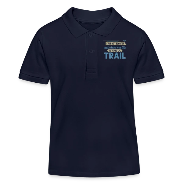 Dans ma Tête, je Fais du Trail Running sur Polo enfant bio Stanley/Stella