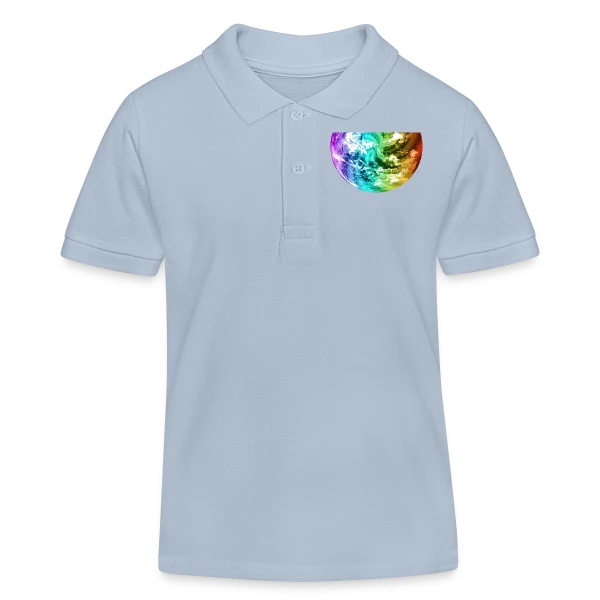 Globe Terre Arc-en-ciel sur Polo enfant bio Stanley/Stella