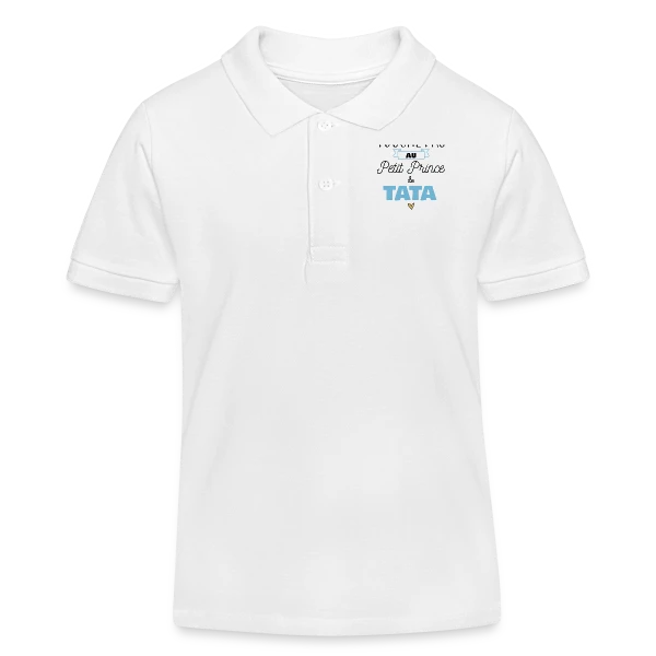 "Mon Petit Prince de Tata" : Amour Infini sur Polo enfant bio Stanley/Stella