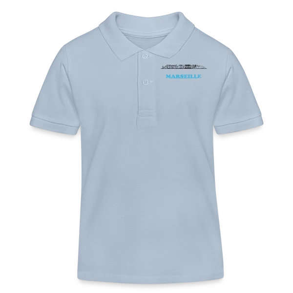 Blason et Skyline Marseille sur Polo enfant bio Stanley/Stella