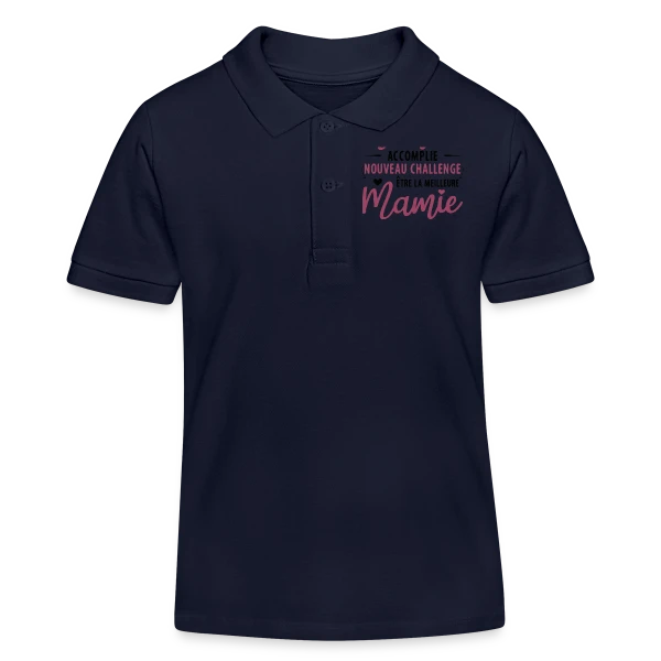 Mission Maman Accomplie : J'deviens Mamie ! Annonce Grossesse sur Polo enfant bio Stanley/Stella