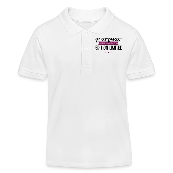Femme "Je Suis Une Édition Limitée" sur Polo enfant bio Stanley/Stella