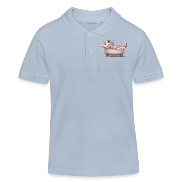 L'Étrange Bain de Kanagawa sur Polo enfant bio Stanley/Stella