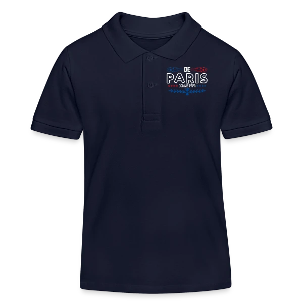 Supporter Football Parisien sur Polo enfant bio Stanley/Stella