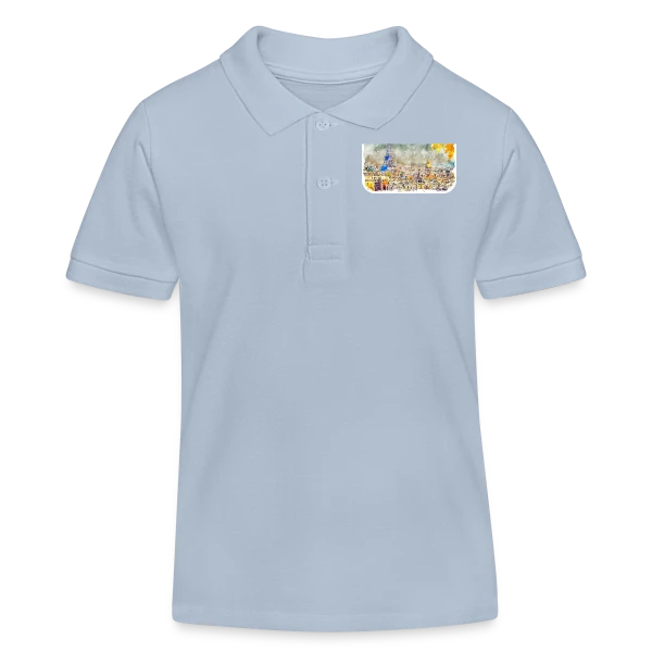 Paris Aquarelle Automnale sur Polo enfant bio Stanley/Stella