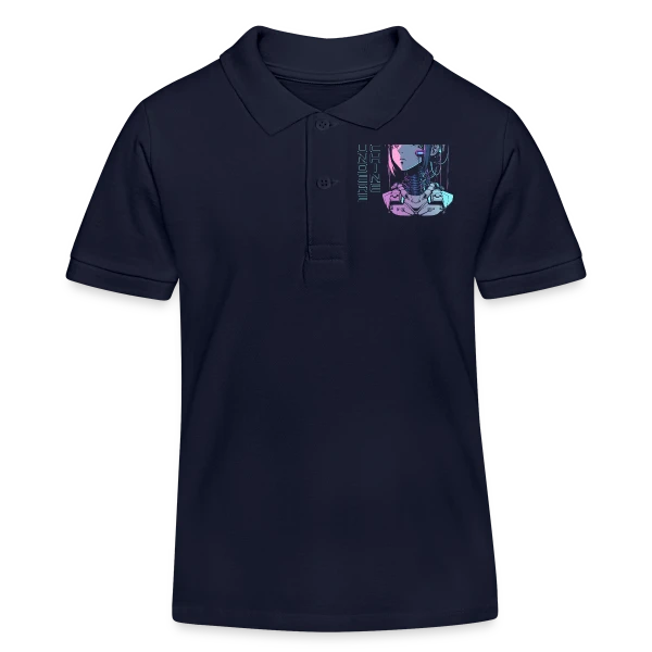 Tsundere Cyborg Neon Glitch Anime sur Polo enfant bio Stanley/Stella