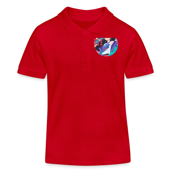 Fille Anime Rétro 80s/90s Windbreaker sur Polo enfant bio Stanley/Stella