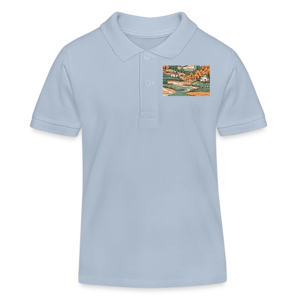 Douceur du Paysage Champêtre sur Polo enfant bio Stanley/Stella