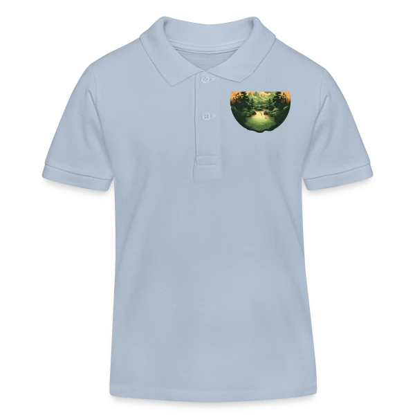Paysage Naturel : Design Sérénité sur Polo enfant bio Stanley/Stella