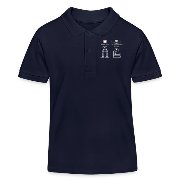 poker temps libre humour sur Polo enfant bio Stanley/Stella