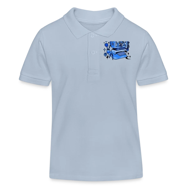 Ordinateur Rétro "I'm Busy" sur Polo enfant bio Stanley/Stella