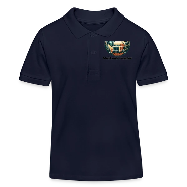 Globe Vintage Explorateur sur Polo enfant bio Stanley/Stella