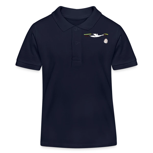 Cigogne Majestueuse sur Polo enfant bio Stanley/Stella