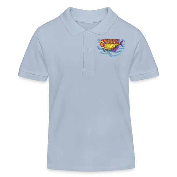 Passion Pêche sur Polo enfant bio Stanley/Stella