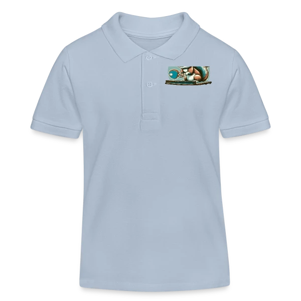 L'Écureuil Champion de Ping-Pong Cartoon sur Polo enfant bio Stanley/Stella