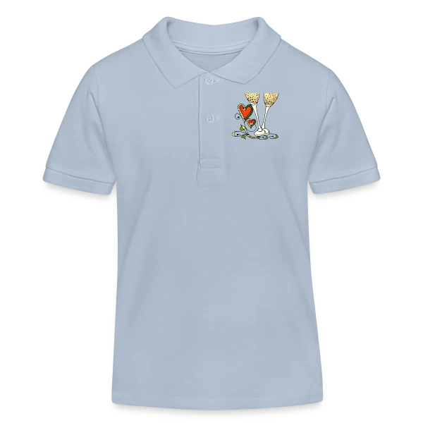 Verres Cœurs & Fêtes sur Polo enfant bio Stanley/Stella