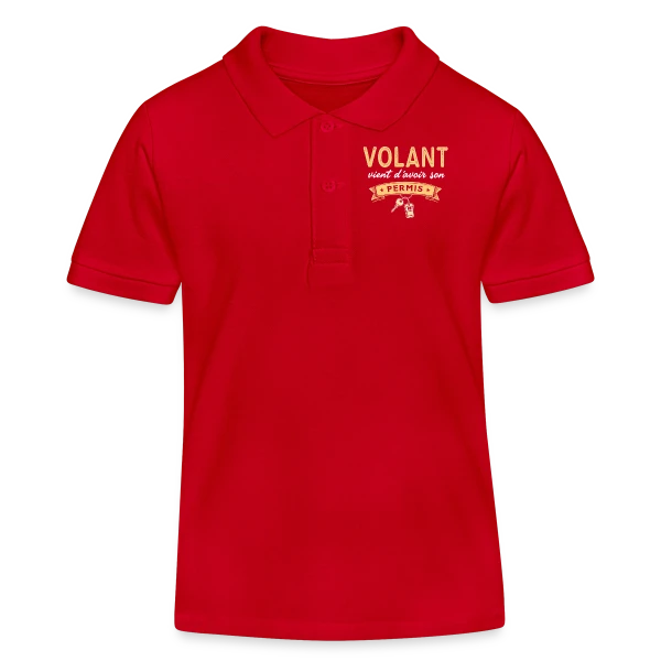 Cadeau Jeune Conducteur - Humour Permis sur Polo enfant bio Stanley/Stella
