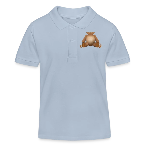 Ours Mignon en Bois - Style Nature & Chaleureux sur Polo enfant bio Stanley/Stella