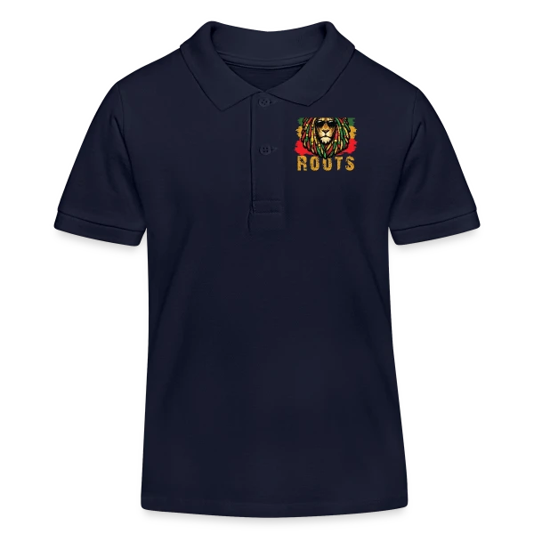 Lion Reggae Roots sur Polo enfant bio Stanley/Stella