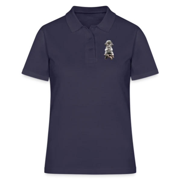 Chat Cavalier sur Tortue de Guerre sur Polo Femme