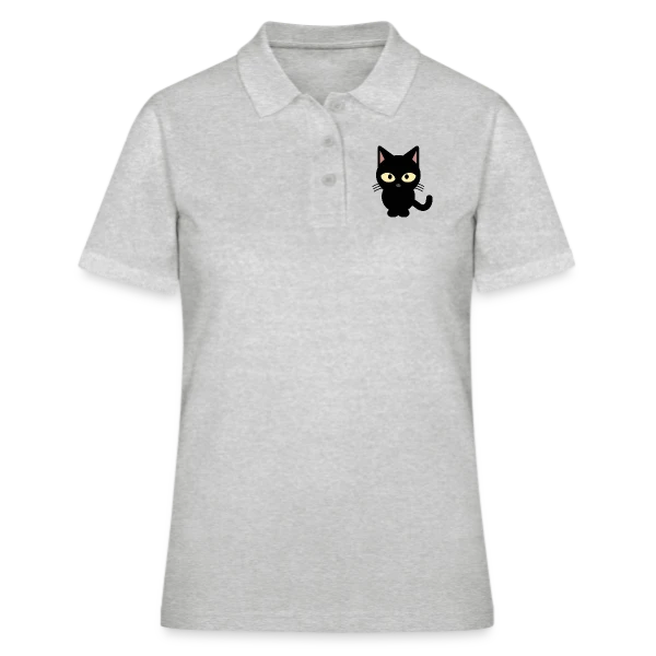 Chat Noir Mystérieux sur Polo Femme