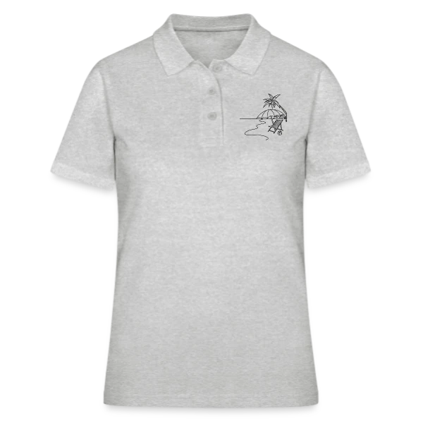 Scène de Plage Minimaliste sur Polo Femme