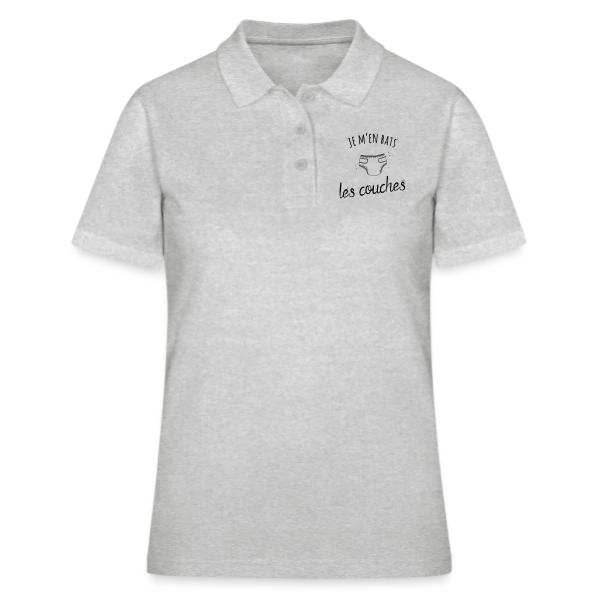 Humour "Je M'en Bats Les Couches" - Idée Cadeau Drôle sur Polo Femme
