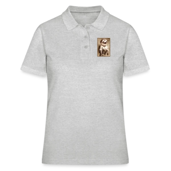 Le Paresseux Écolier sur Polo Femme