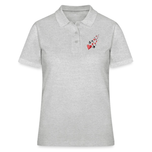 Envolée de Cartes à Jouer sur Polo Femme