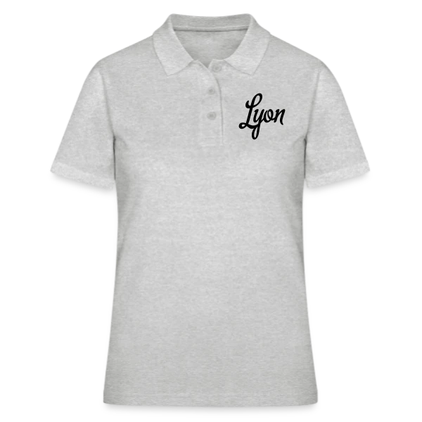 Lyon Calligraphie Élégante sur Polo Femme