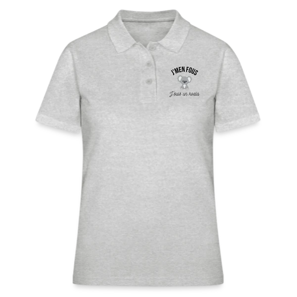 "J'm'en Fous, J'suis un Koala" - Humour Décontracté sur Polo Femme