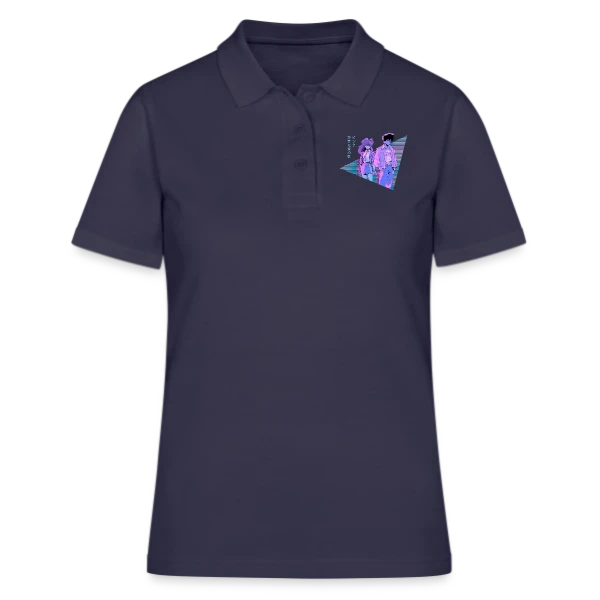 Couple Anime Vaporwave Mélancolie Esthétique sur Polo Femme