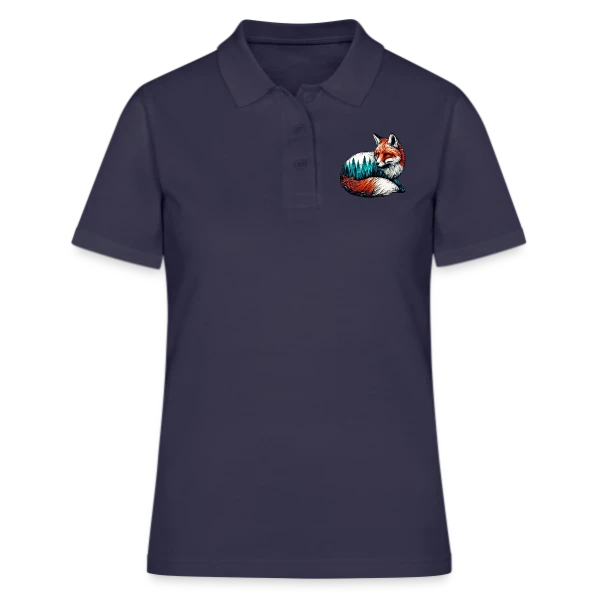 Renard Forêt Enchantée sur Polo Femme