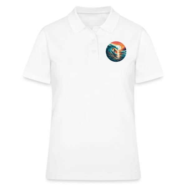 Sunset Surfer | T-Shirt Ambiance Plage & Coucher de Soleil sur Polo Femme