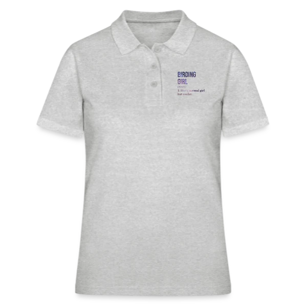 Birding Girl Galaxie sur Polo Femme
